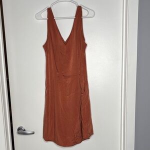 Universal Standard Terracotta Backless Dress